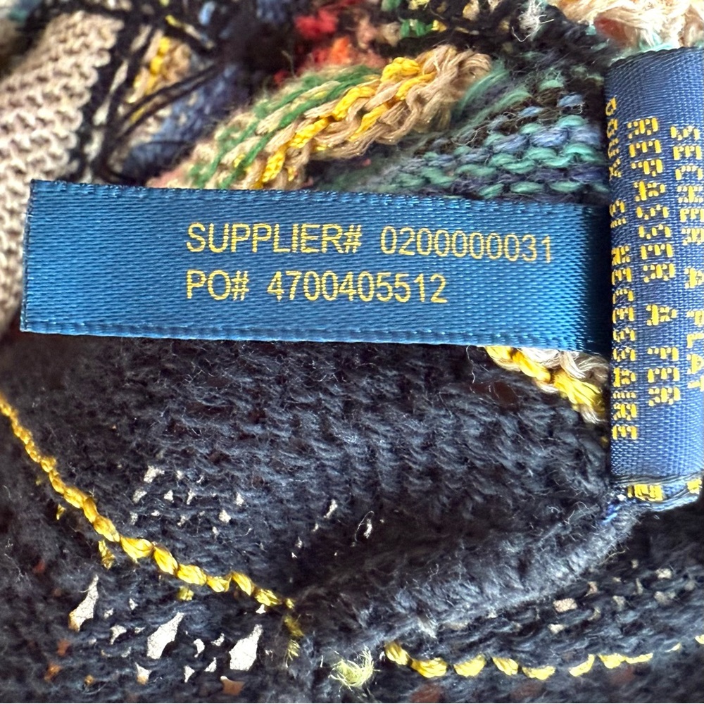 POLO RALPH LAUREN Blue Label Serape Southwestern Wrap Sweater - Picture 12 of 15